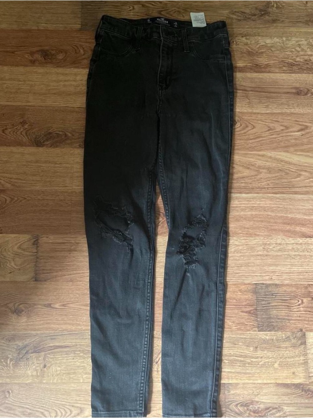 Hollister Black Distressed Skinny Jeans